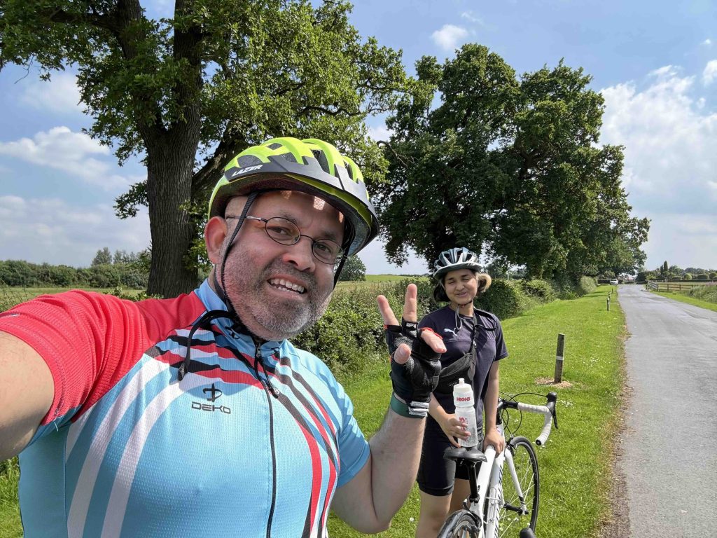 Hashini and me cycling